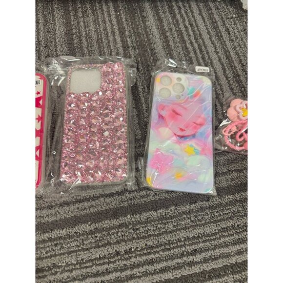 Lot of 4 Echo Miss iPhone 14 Pro Max cases girly pink with accessories - Picture 3 of 6